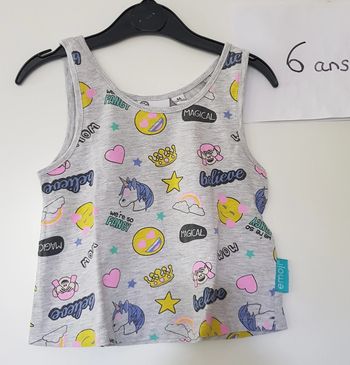 Débardeur court emoji 6 ans