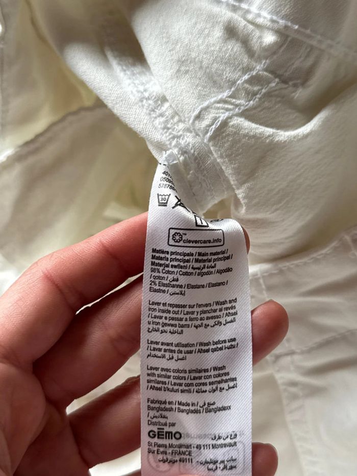 Pantalon  cargo  homme blanc - taille 38 - Gémo - très bon état - photo numéro 9