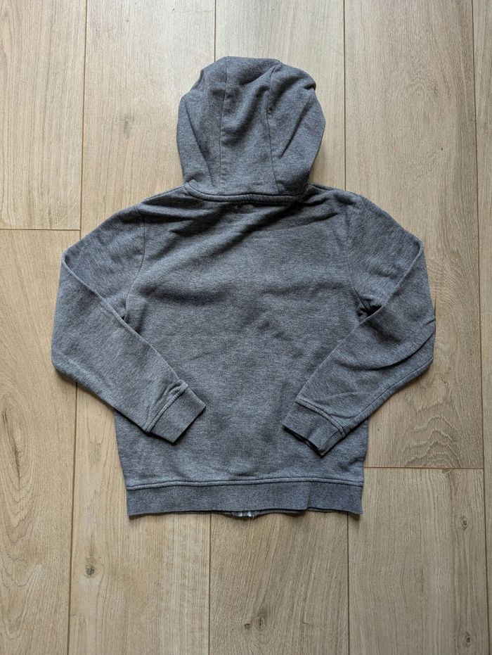 Sweat zippé à capuche Kiabi 8 ans gris - photo numéro 2