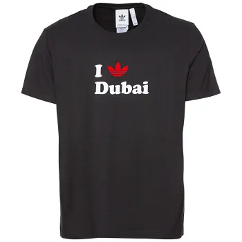 T-shirt Adidas I LOVE DUBAI Noir Homme Taille XS Neuf et Authentique 