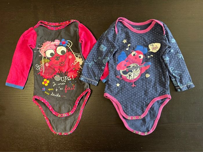 Lot de 12 bodies taille 9 mois - photo numéro 2
