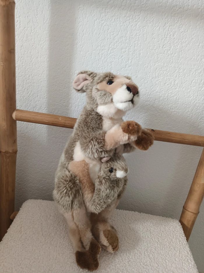 Peluche Kangourou & son bébé Soft Friends hauteur environ 34 cm - photo numéro 3