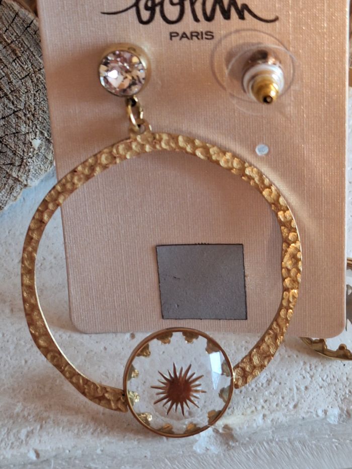 Boucles d'oreille dorees Bohm Paris - photo numéro 1