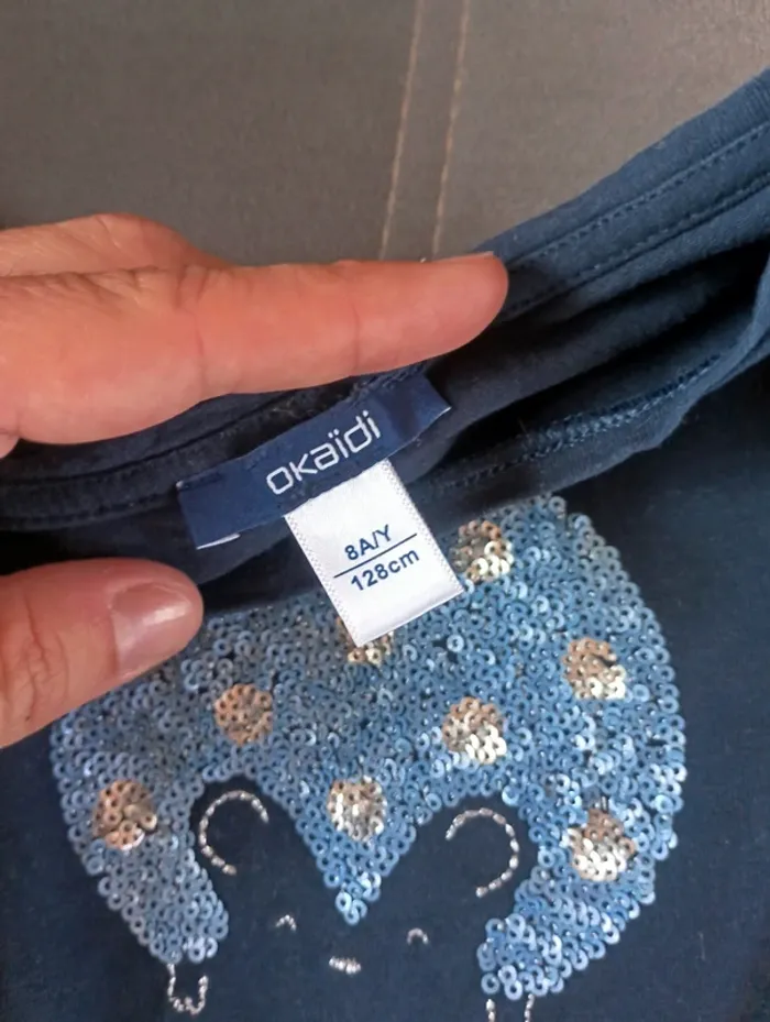 Tee shirt chemise manches longues Fille 8 ans hérisson Okaïdi - photo numéro 2