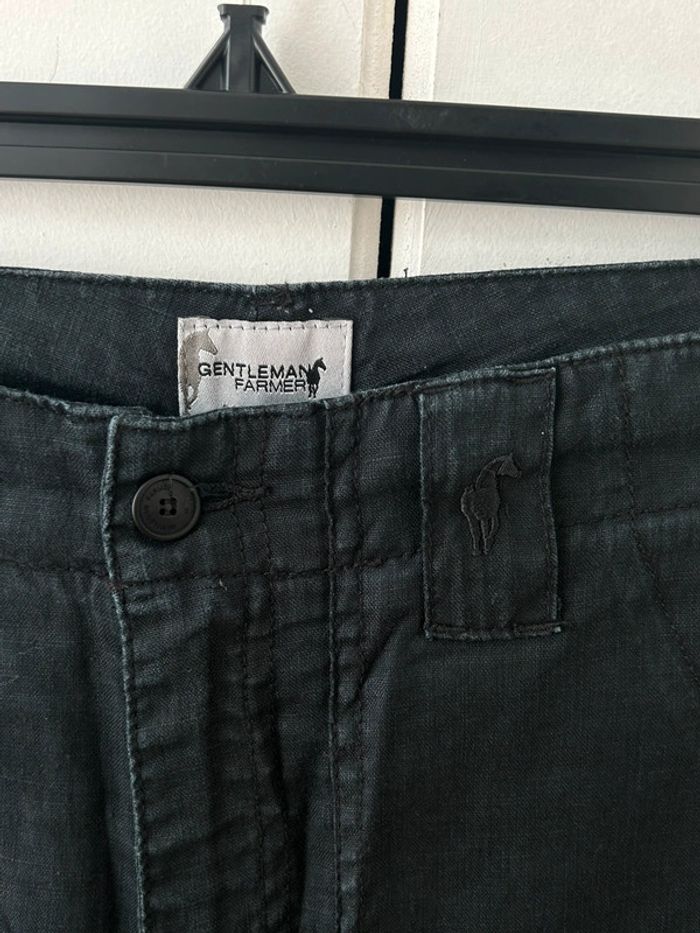 Pantalon en coton bleu marine été - gentleman Farmer - taille 38 - photo numéro 3