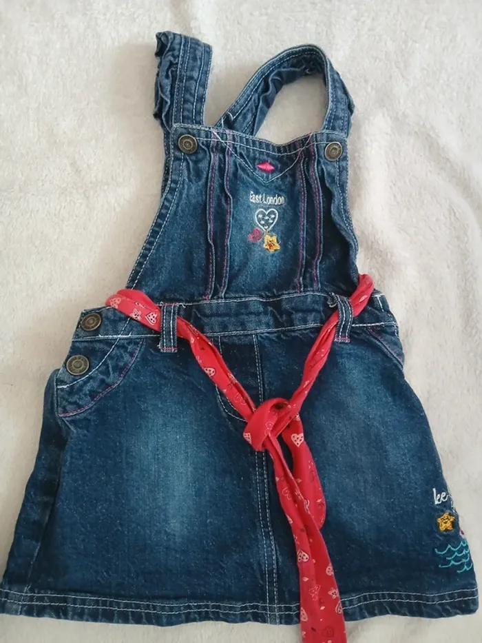 Ensemble veste + robe en jeans 2 ans - photo numéro 4