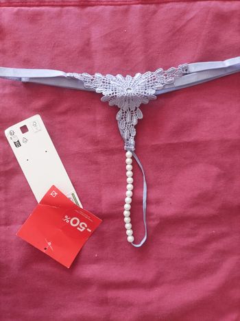 Neuf string minimaliste perle, taille S M L