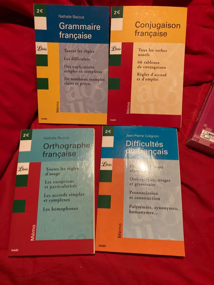 Lot de 4 livres de français