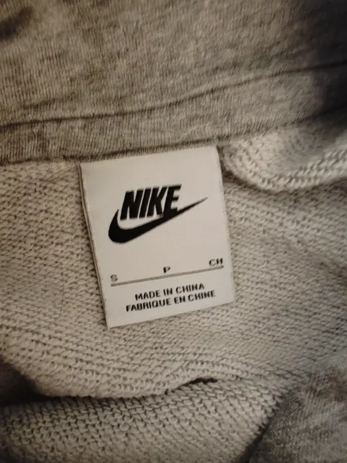 Hoodie Nike gris homme/femme sweat à capuche taille S - photo numéro 3
