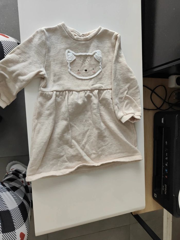 Robe hiver chaude chat Kiabi 24 mois
