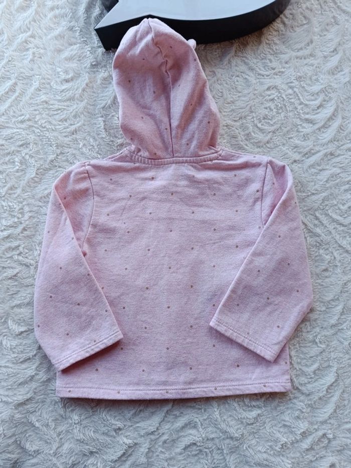 Veste gilet zippé avec capuche Fille 12 mois panda Kiabi Eco conception coton bio - photo numéro 8