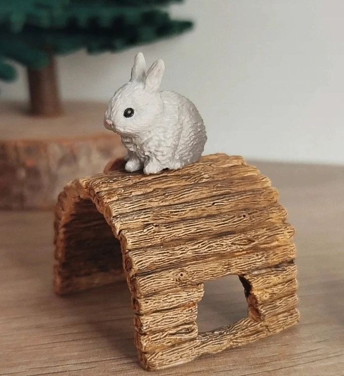 Schleich Clapier mini lapin gris - photo numéro 3