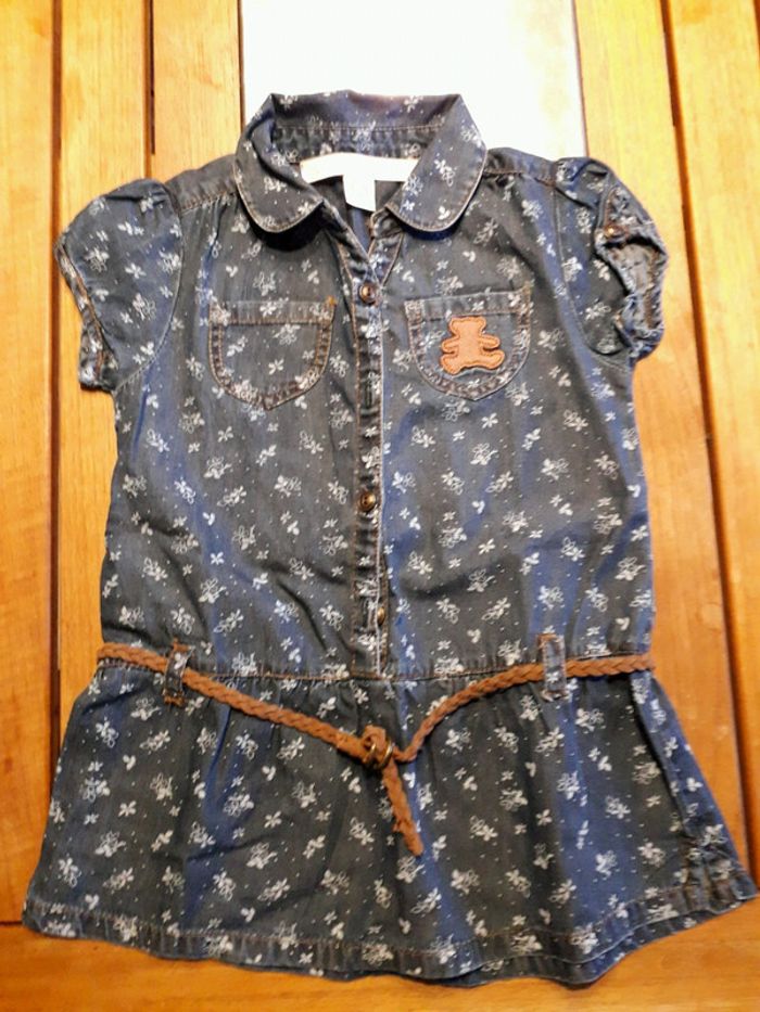 Robe jean Lulu Castagnette MC T 18 mois