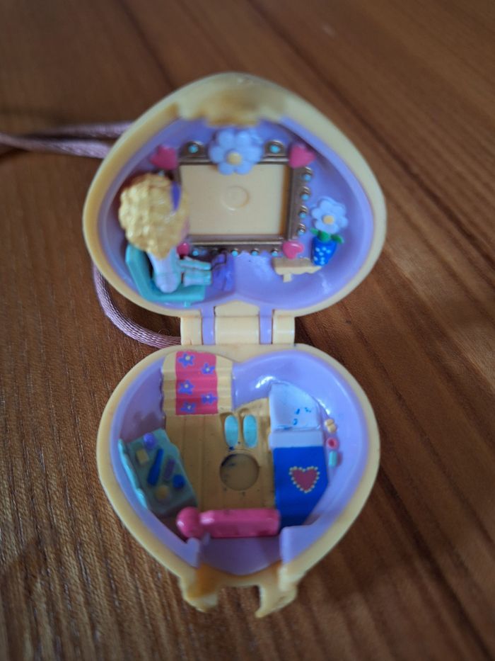 RARE Polly Pocket vintage année 1980 - Médaillon jaune - photo numéro 6