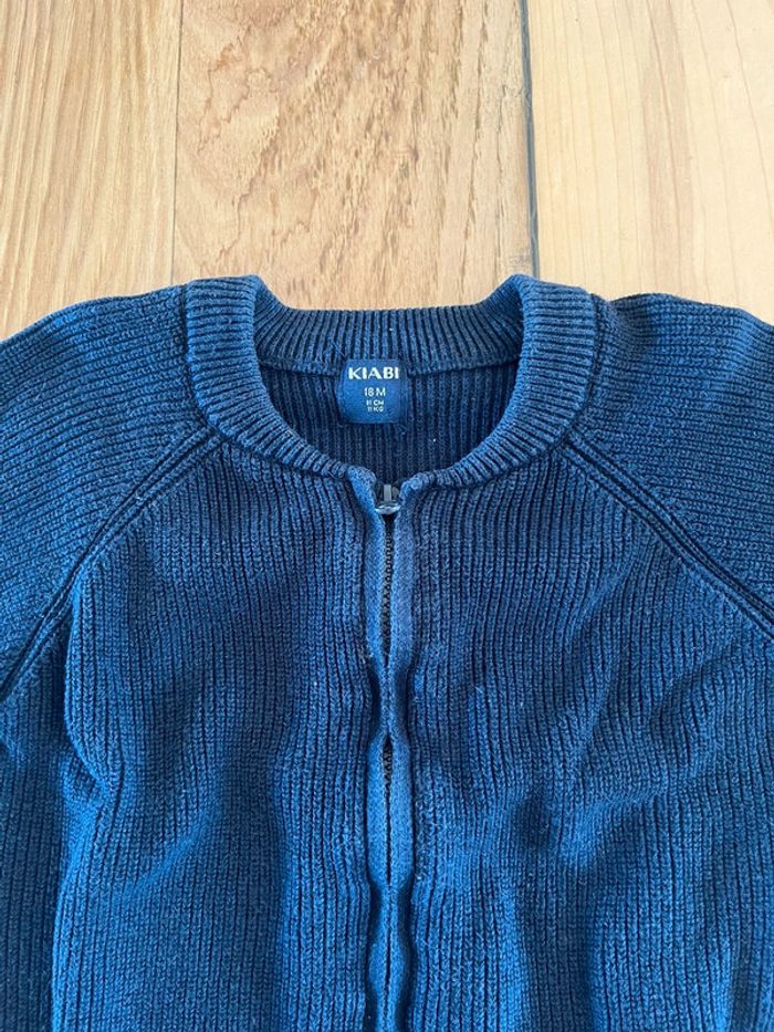 Gilet zippé bleu marine – 18 mois – Kiabi - photo numéro 3