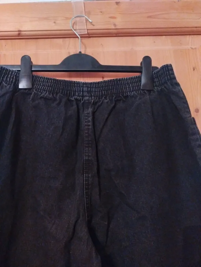 Jean Noir Femme Grande Taille Élastique - photo numéro 6