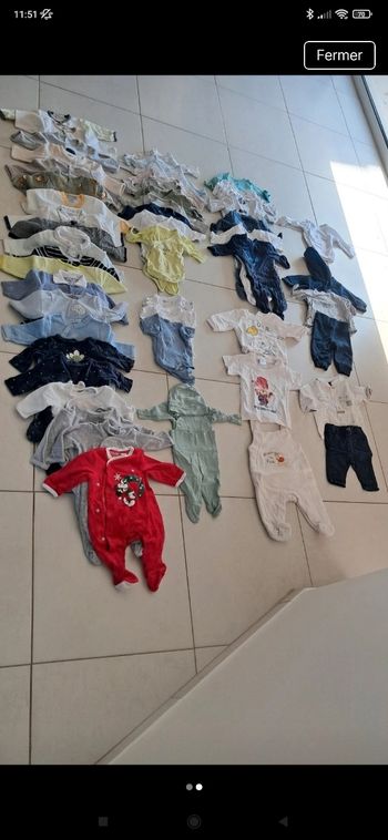 Gros lot de vêtements 1 mois bébé garçon