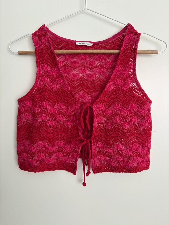 Veste / top en crochet Cache Cache S/36 - photo numéro 2