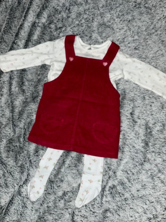 Ensemble robe salopette collant + t-shirt - photo numéro 3