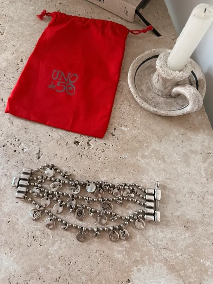 Bracelet Uno de 50 mixte plaqué argent Armband Pulsera Braccialetto Pulseira peace - photo numéro 6
