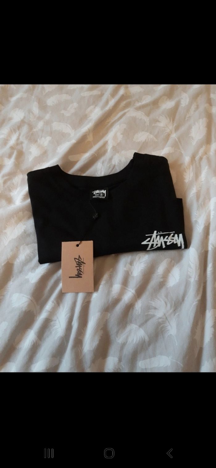 T-shirt noir stussy