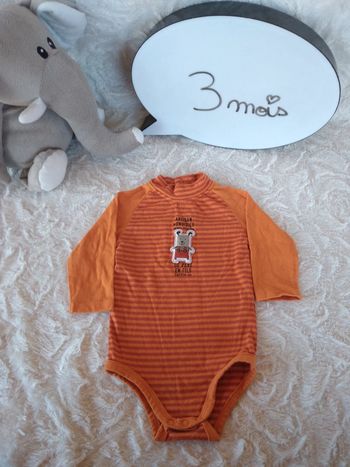 Body manches longues col roulé Garçon 3 mois Chien artisan menuisier de père en fils 100% coton