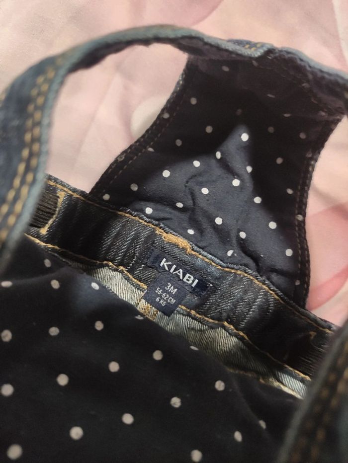 Ensemble gilet et robe en jean 3 mois - photo numéro 3