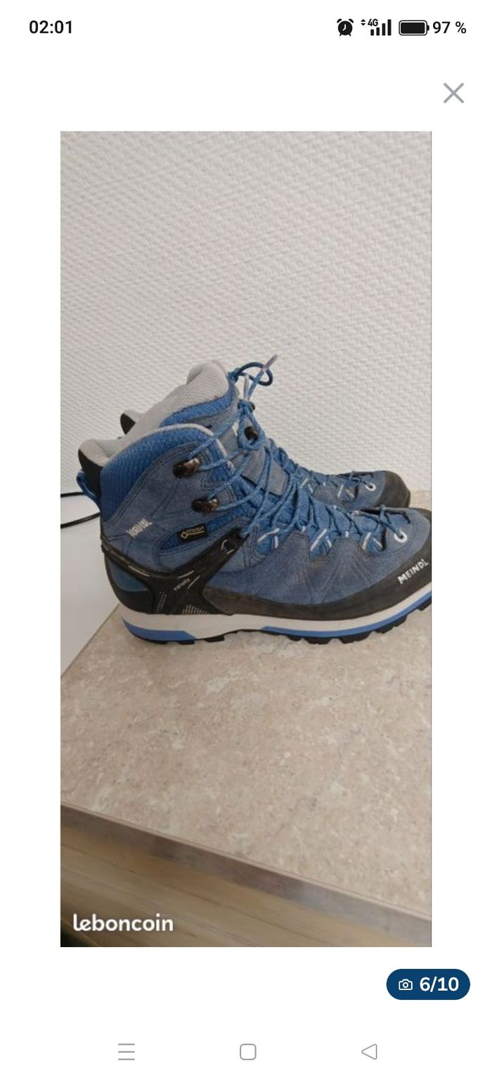 Chaussure de randonnée marque Meindl taille 40 Mixte très peu porté - photo numéro 5