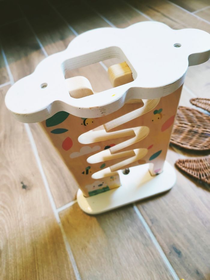 🐝 Toboggan/ descendeur rampe avec rouleaux en bois marque Janod - photo numéro 2