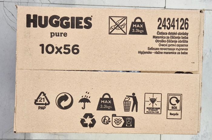 Lot de lingettes bébé Huggies Pure - 10 paquets de 56 - photo numéro 3