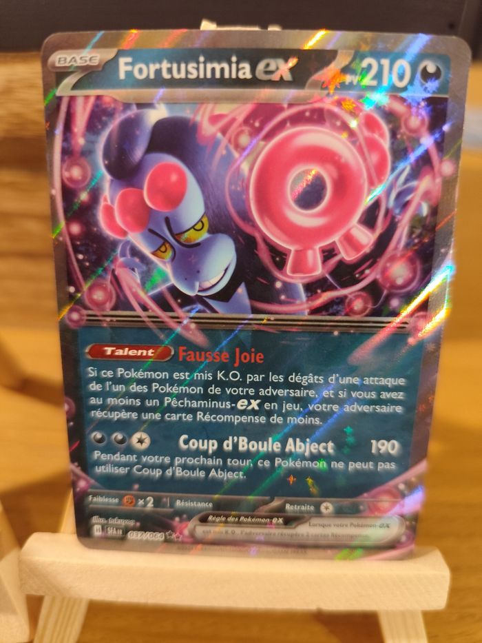 Lot 2 cartes Pokémon Fable nébuleuse Félicanis ex Fortusimia ex neuve - photo numéro 3