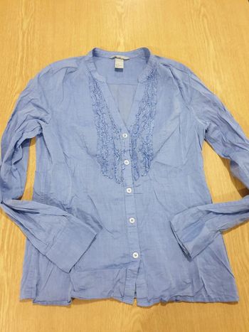 Chemisier femme H&M T38 bleu clair