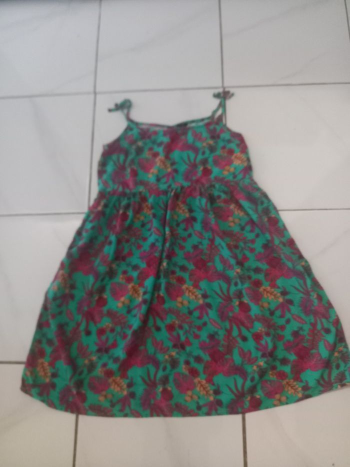 Robe d ete fille a bretelle taille 12 ans en coton marque kiabi - photo numéro 3