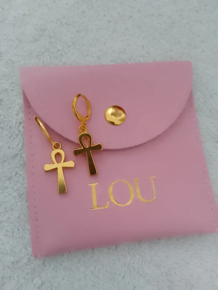 Boucles d'oreilles Lou, croix Egyptiennes