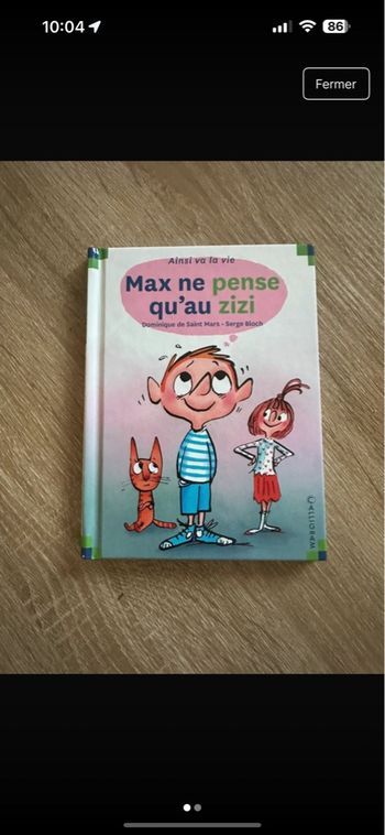 Livre enfant Max ne pense qu’au aizi 