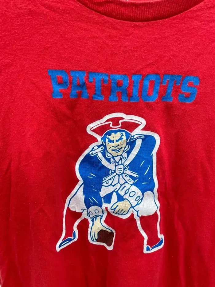 T-shirt NFL red New England Patriots vintage Majestic L - photo numéro 2