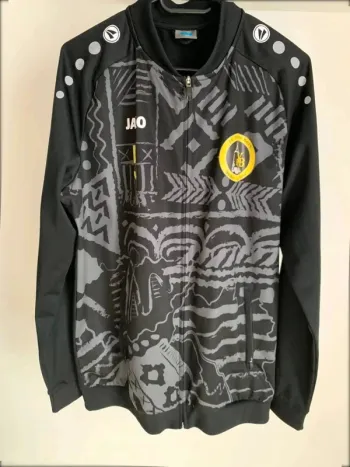 Zipper à capuche noir football taille L