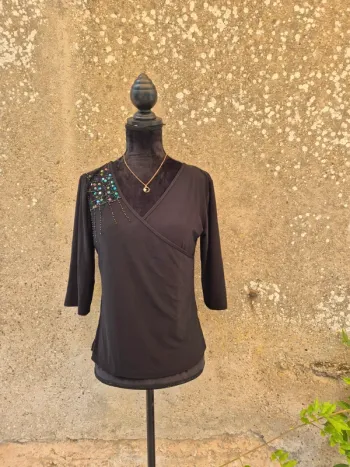 Top a sequins manches 3/4 Women Only T.36
