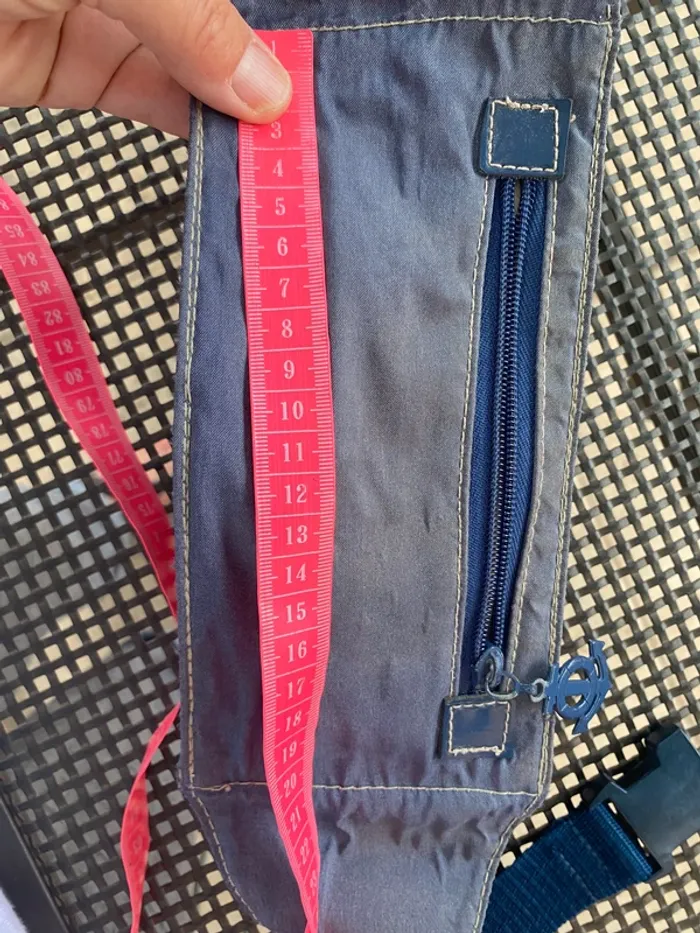 Sacoche banane rétro vintage Blanc Bleu - photo numéro 5
