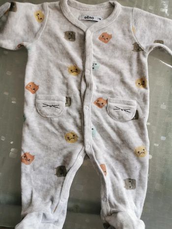 Pyjama bébé gris
