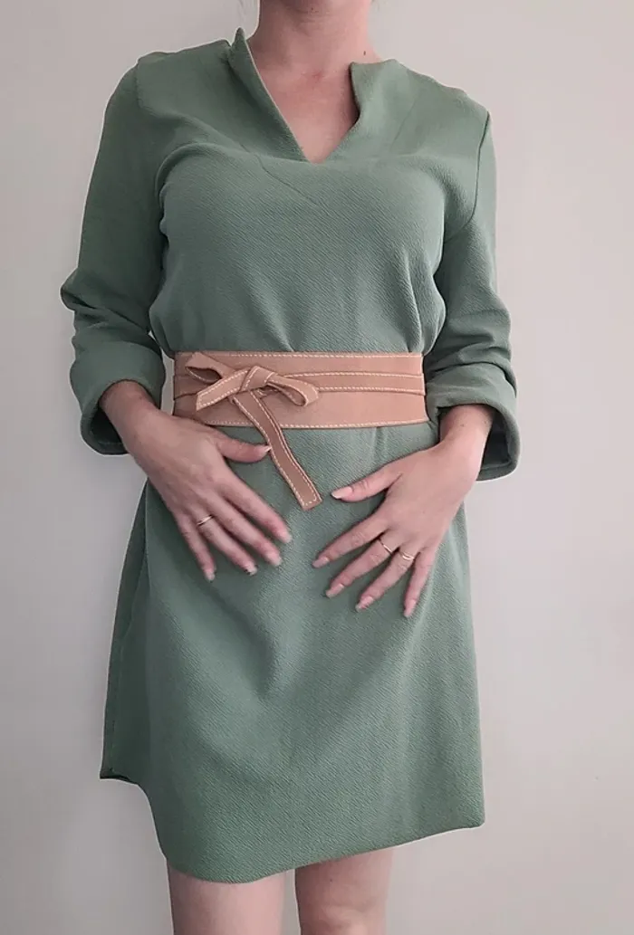 Robe kaki zara midi - photo numéro 2
