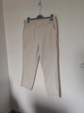 Pantalon 46 cargo coton et lin mélangé
