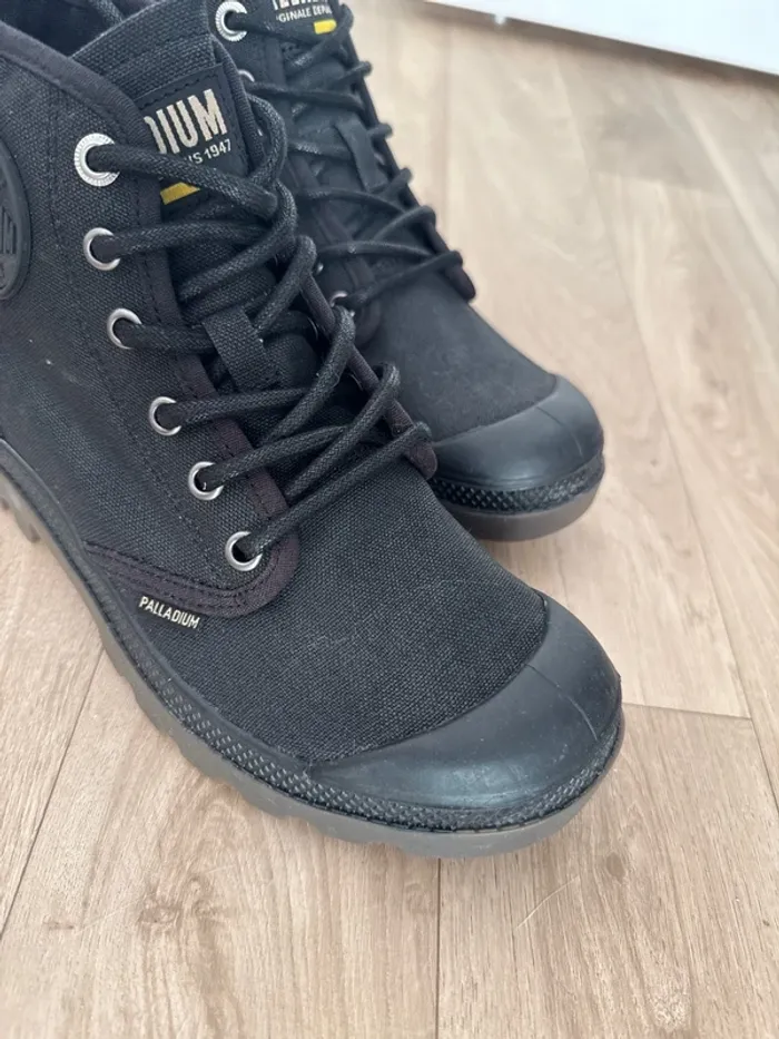 Bottes Palladium noires neuves Hi Wax - photo numéro 3