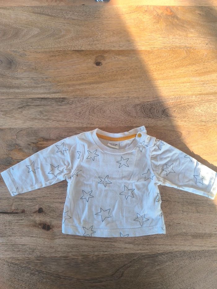 Tee-shirts manches longues étoiles 3 mois
