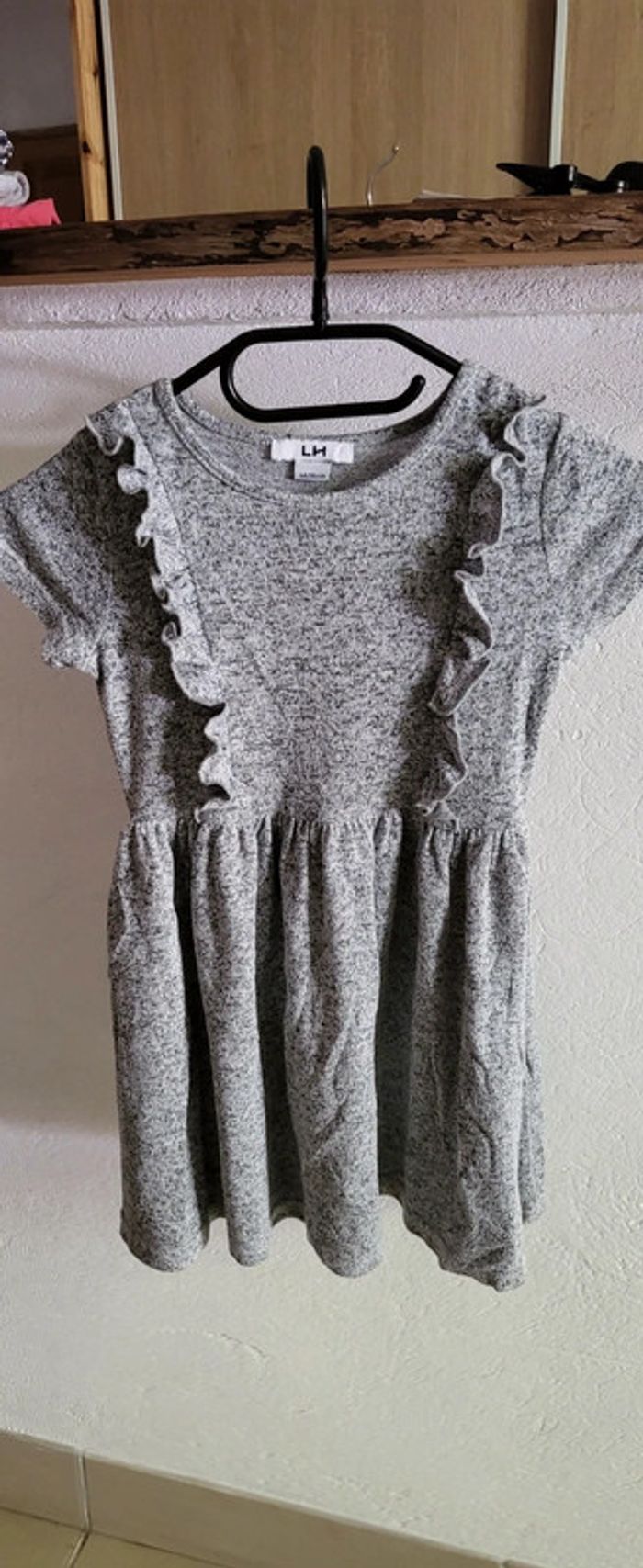 Robe grise La Halle 6 ans
