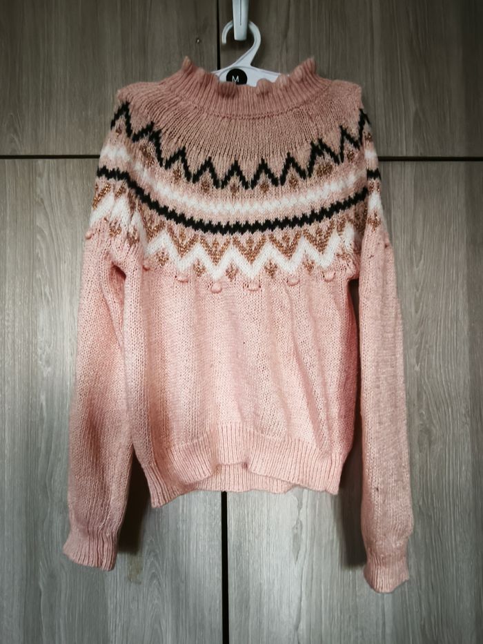 Pull pompon rose 8 ans Kiabi