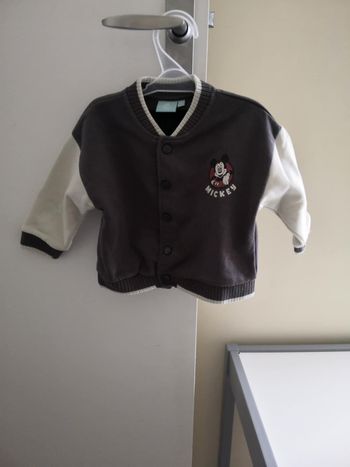 Veste type campus Disney "Mickey" 9 mois Kiabi