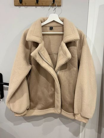 Belle veste fourrée femme, beige taille XL/44