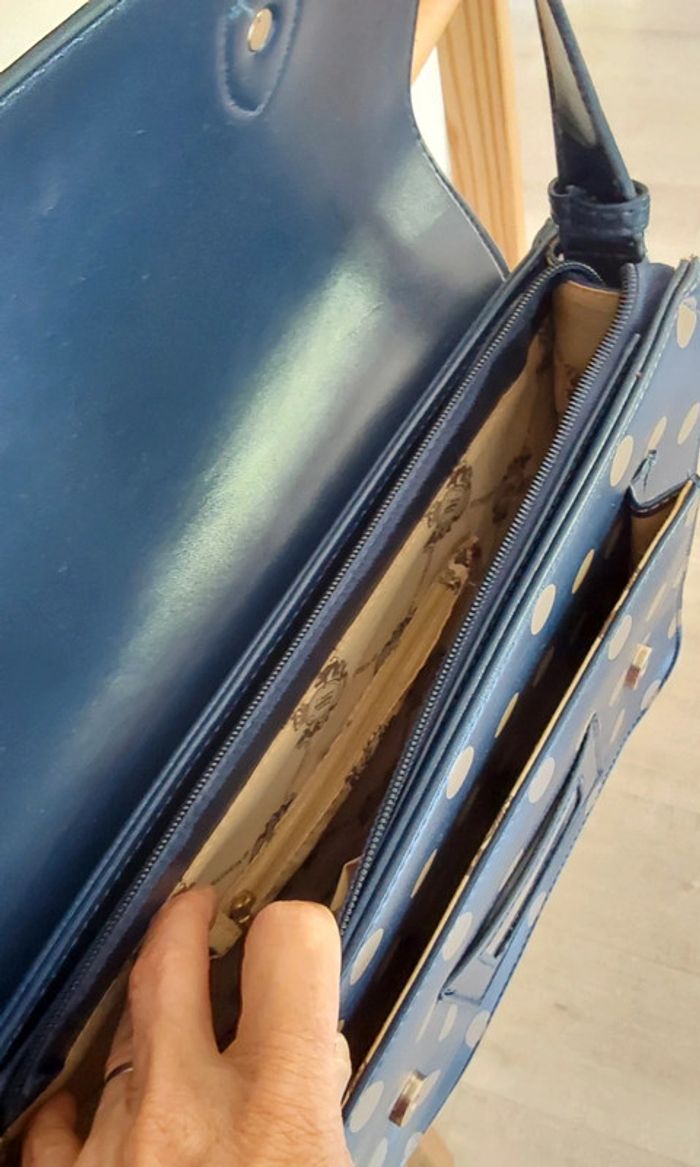 Sac style cartable  Neuf avec étiquette marine et beige - photo numéro 11
