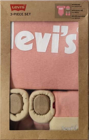 Ensemble bébé Levi's 0-6 mois – Neuf dans sa boîte – Cadeau idéal